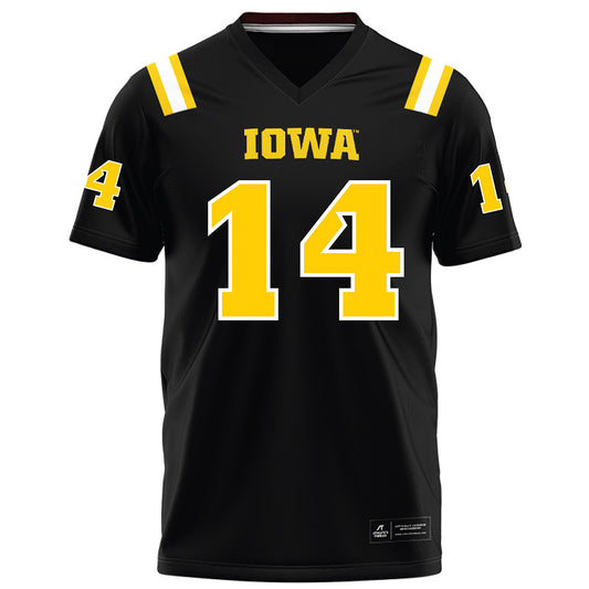 Iowa - NCAA Football : Mason Woods - Black Football Jersey-0