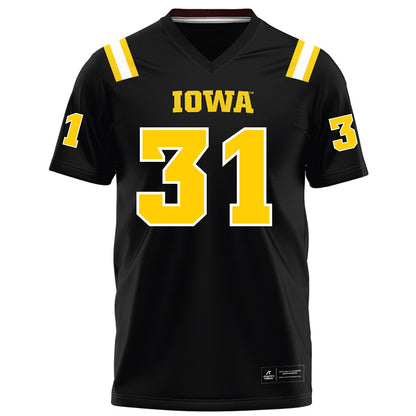 Iowa - NCAA Football : Eli Miller - Black Football Jersey