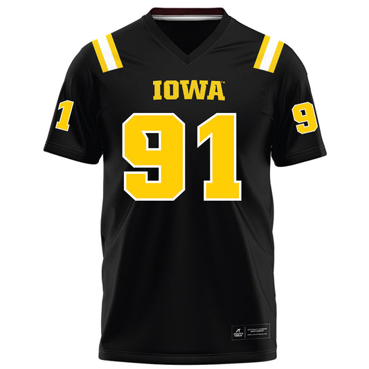 Iowa - NCAA Football : Jonah Pace - Black Football Jersey-0