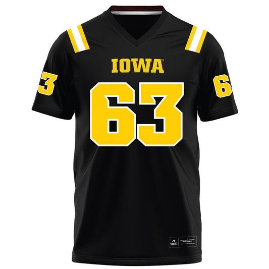 Iowa - NCAA Football : Josh Janowski - Black Football Jersey-0