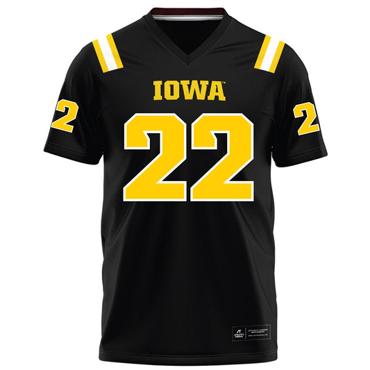 Iowa - NCAA Football : Braeden Jackson - Black Football Jersey-0