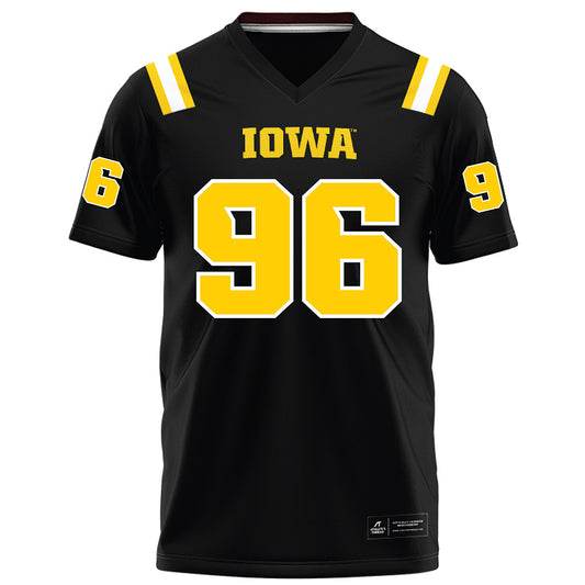 Iowa - NCAA Football : Bryce Hawthorne - Black Football Jersey-0