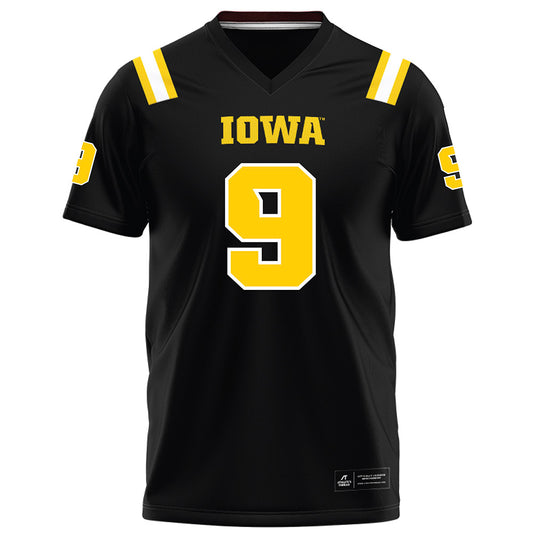 Iowa - NCAA Football : Hank Brown - Black Football Jersey-0