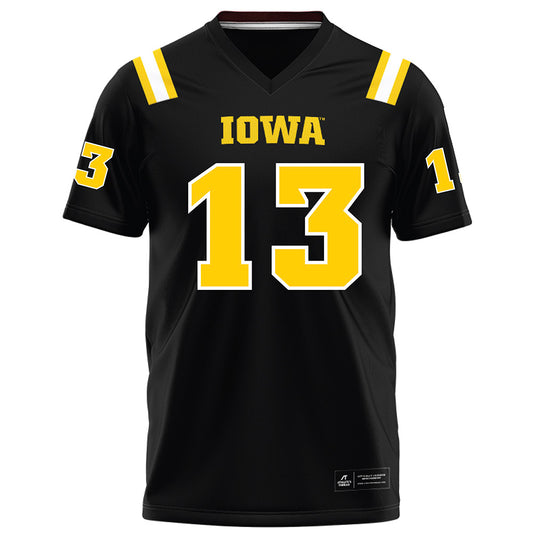 Iowa - NCAA Football : Terrence Smith - Black Football Jersey-0