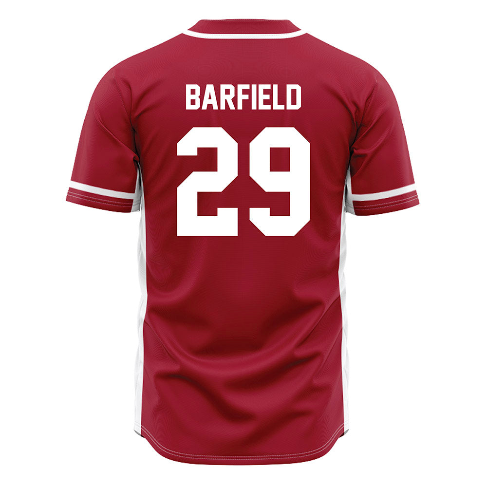 Oklahoma - NCAA Baseball : Jaden Barfield - Maroon Jersey-1