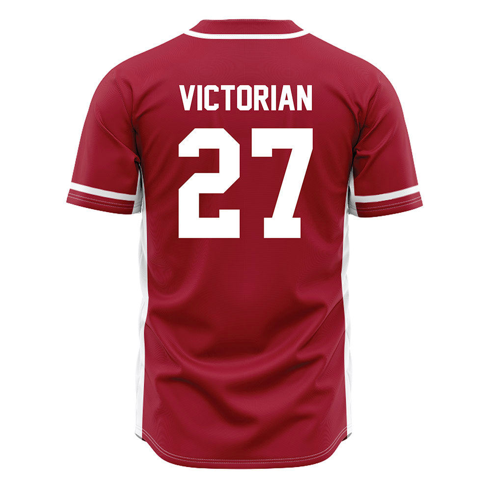 Oklahoma - NCAA Baseball : Landon Victorian - Maroon Jersey-1