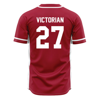 Oklahoma - NCAA Baseball : Landon Victorian - Maroon Jersey-1