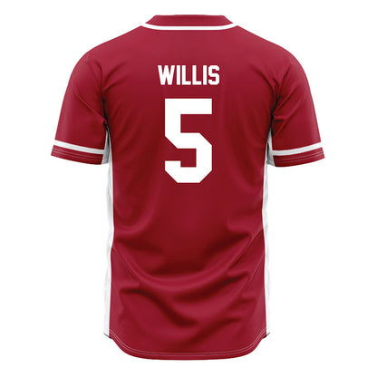 Oklahoma - NCAA Baseball : Dawson Willis - Maroon Jersey-1