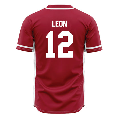 Oklahoma - NCAA Baseball : Kadyn Leon - Maroon Jersey-1
