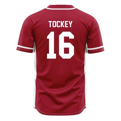 Oklahoma - NCAA Baseball : Dayton Tockey - Maroon Jersey-1