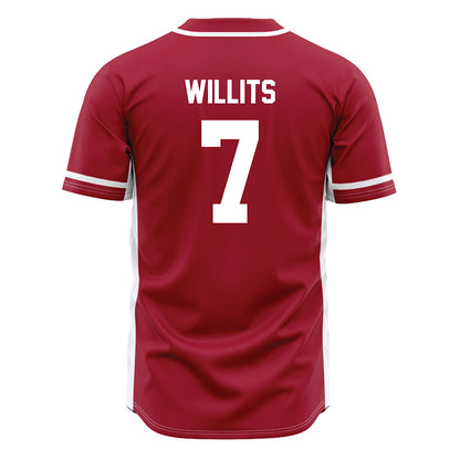 Oklahoma - NCAA Baseball : Jaxon Willits - Maroon Jersey-1