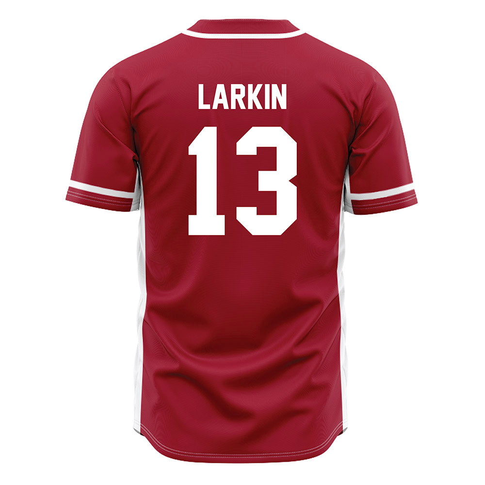 Oklahoma - NCAA Baseball : Connor Larkin - Maroon Jersey-1