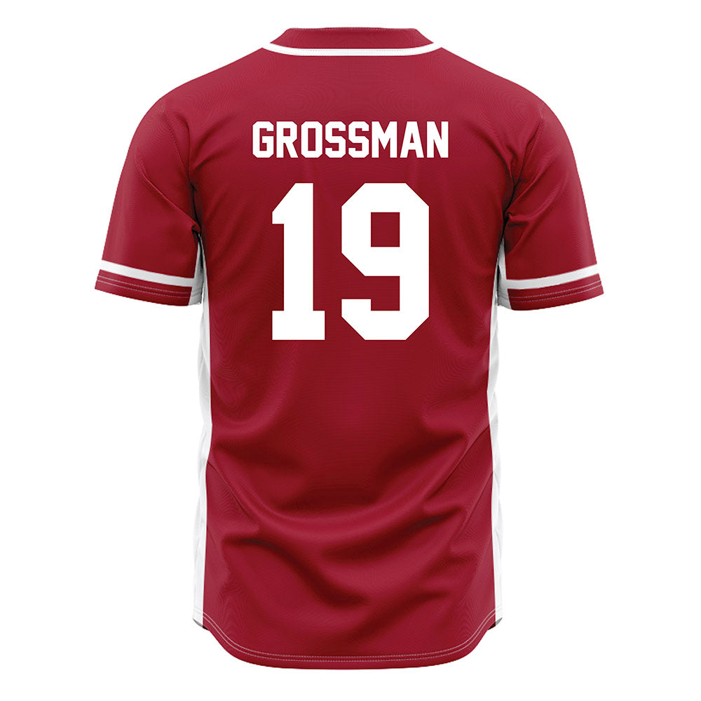 Oklahoma - NCAA Baseball : Jaxon Grossman - Maroon Jersey-1