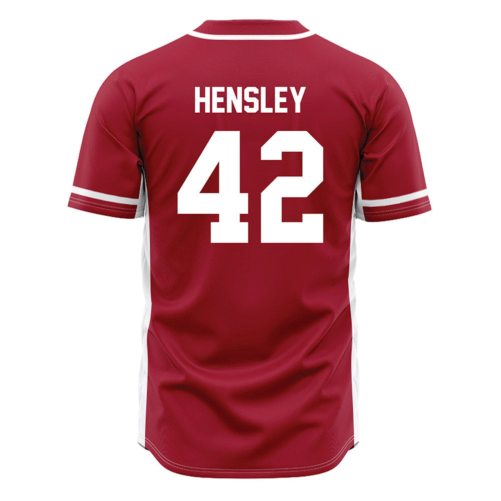 Oklahoma - NCAA Baseball : Reid Hensley - Maroon Jersey-1