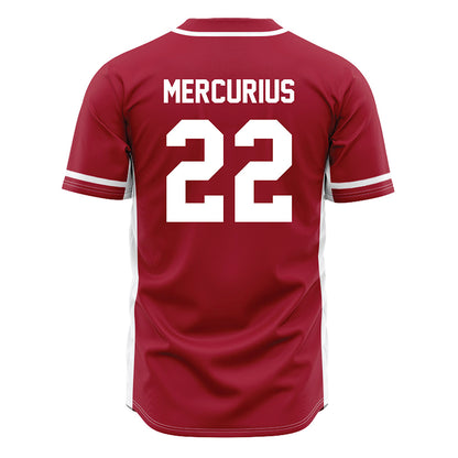 Oklahoma - NCAA Baseball : LJ Mercurius - Maroon Jersey-1
