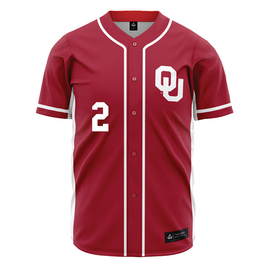 Oklahoma - NCAA Baseball : Myles Davis - Maroon Jersey-0