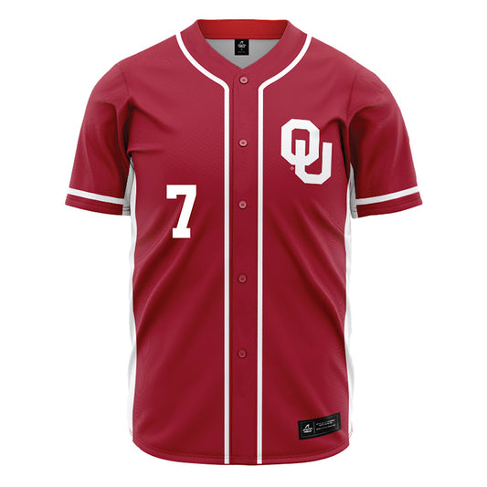 Oklahoma - NCAA Baseball : Jaxon Willits - Maroon Jersey-0