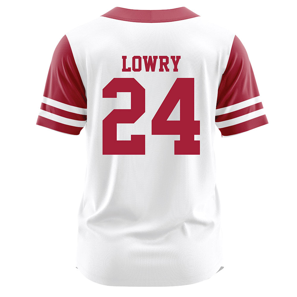 Oklahoma - NCAA Softball : Audrey Lowry - White Jersey-1