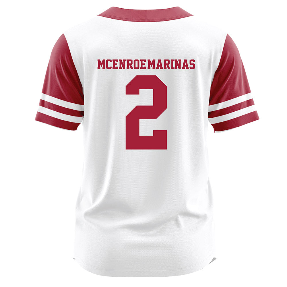 Oklahoma - NCAA Softball : Nelly McEnroe-Marinas - White Jersey-1