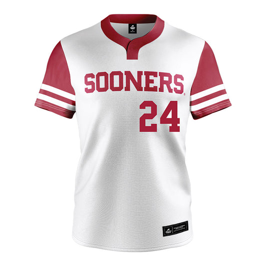 Oklahoma - NCAA Softball : Audrey Lowry - White Jersey-0
