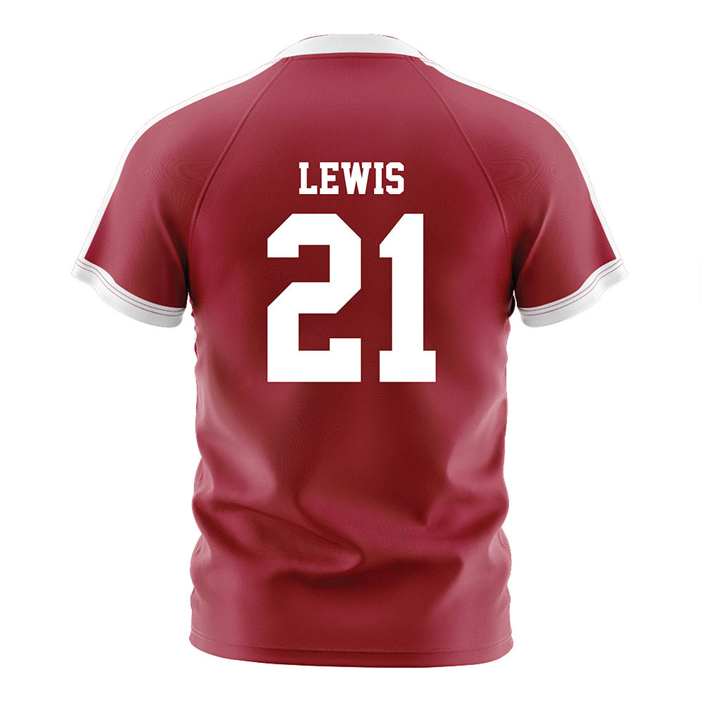 Oklahoma - NCAA Women's Soccer : Ella Lewis - Crimson Red Soccer Jersey-1