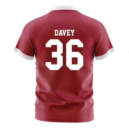 Oklahoma - NCAA Women's Soccer : Emily Davey - Crimson Red Soccer Jersey-1
