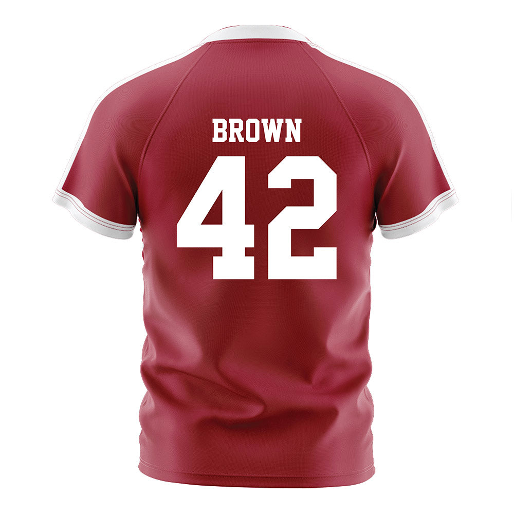 Oklahoma - NCAA Women's Soccer : Riley Brown - Crimson Red Soccer Jersey-1