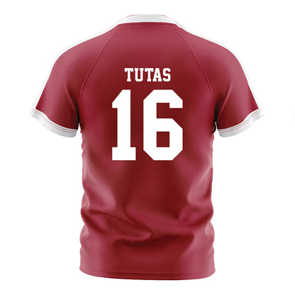 Oklahoma - NCAA Women's Soccer : Ashley Tutas - Crimson Red Soccer Jersey-1