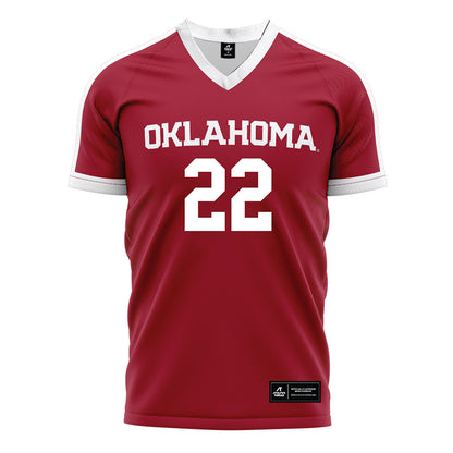 Oklahoma - NCAA Women's Soccer : Brenlin Mullaney - Crimson Red Soccer Jersey-0