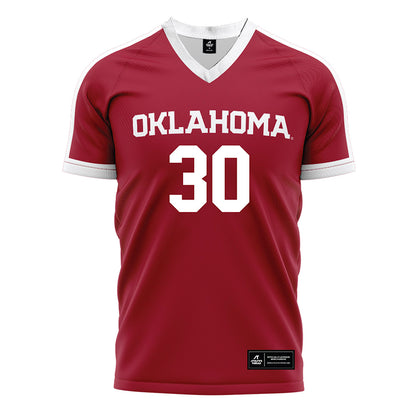 Oklahoma - NCAA Women's Soccer : Claire Curran - Crimson Red Soccer Jersey-0
