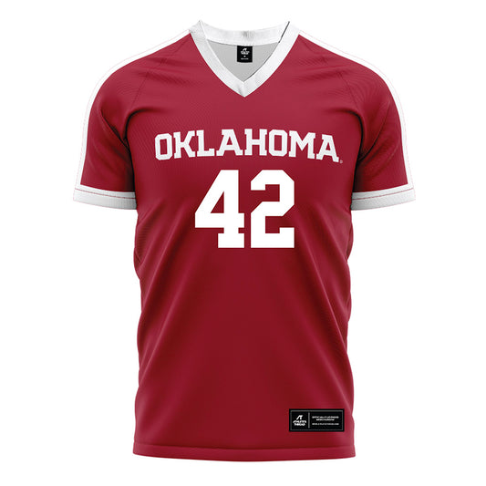 Oklahoma - NCAA Women's Soccer : Riley Brown - Crimson Red Soccer Jersey-0