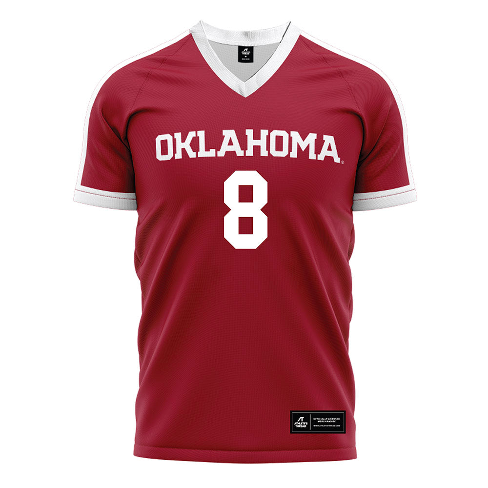 Oklahoma - NCAA Women's Soccer : Bella Martinez - Crimson Red Soccer Jersey-0