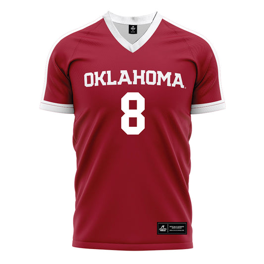 Oklahoma - NCAA Women's Soccer : Bella Martinez - Crimson Red Soccer Jersey-0