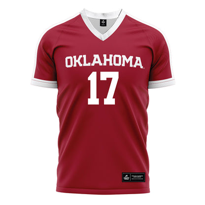 Oklahoma - NCAA Women's Soccer : Logan Morrow - Crimson Red Soccer Jersey-0