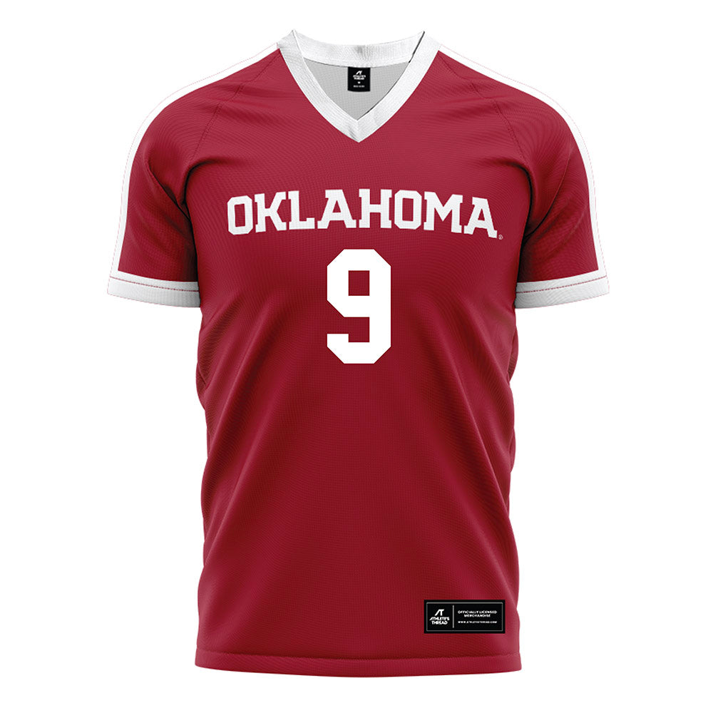 Oklahoma - NCAA Women's Soccer : Ally Laccinole - Crimson Red Soccer Jersey-0