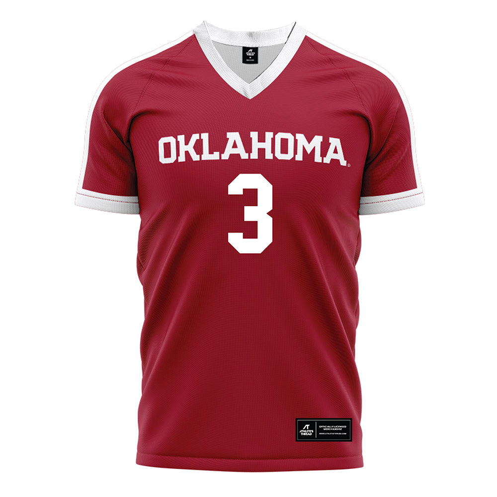 Oklahoma - NCAA Women's Soccer : Lexi Dendis - Crimson Red Soccer Jersey-0