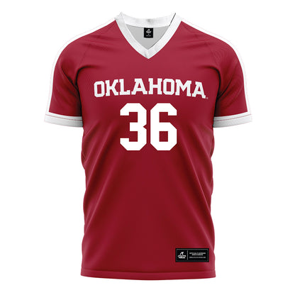 Oklahoma - NCAA Women's Soccer : Emily Davey - Crimson Red Soccer Jersey-0