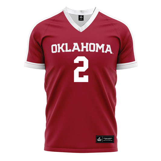 Oklahoma - NCAA Women's Soccer : Naomi Clark - Crimson Red Soccer Jersey-0