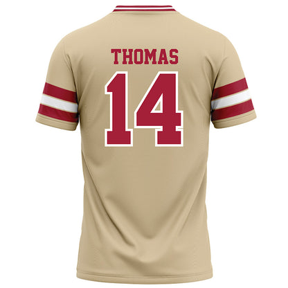 Oklahoma - NCAA Football : Elijah Thomas - Cream Football Jersey-1