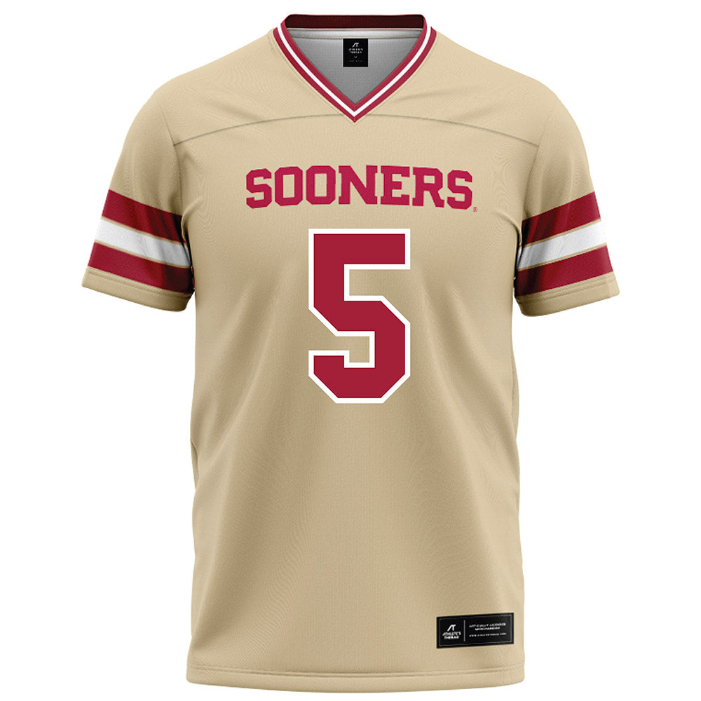 Oklahoma - NCAA Football : Kendal Daniels - Cream Football Jersey-0