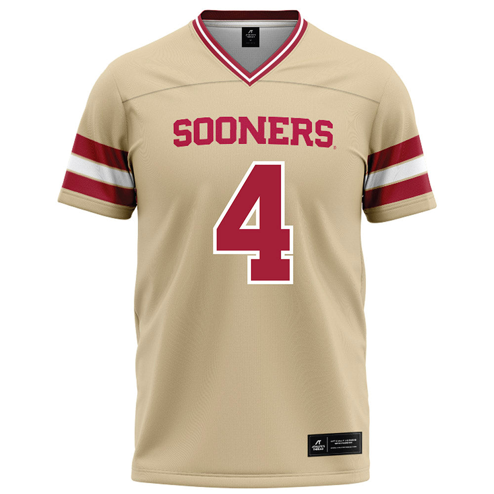 Oklahoma - NCAA Football : Deion Burks - Cream Football Jersey-0