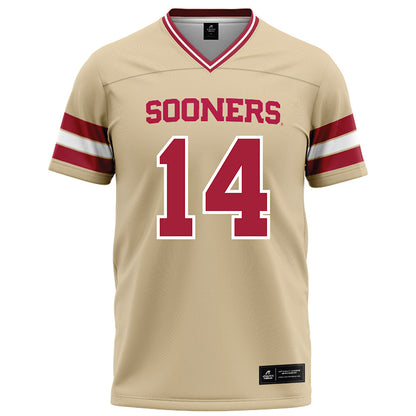 Oklahoma - NCAA Football : Elijah Thomas - Cream Football Jersey-0