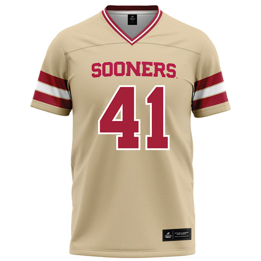 Oklahoma - NCAA Football : Barrett Travis - Cream Football Jersey-0