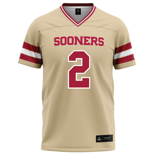 Oklahoma - NCAA Football : Omarion Robinson - Cream Football Jersey-0