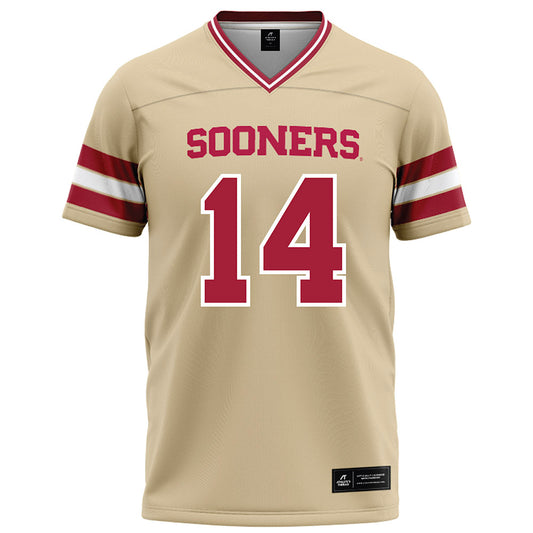 Oklahoma - NCAA Football : Trystan Haynes - Cream Football Jersey-0