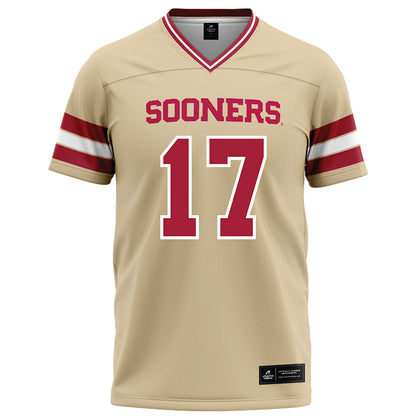 Oklahoma - NCAA Football : Taylor Heim - Cream Football Jersey-0