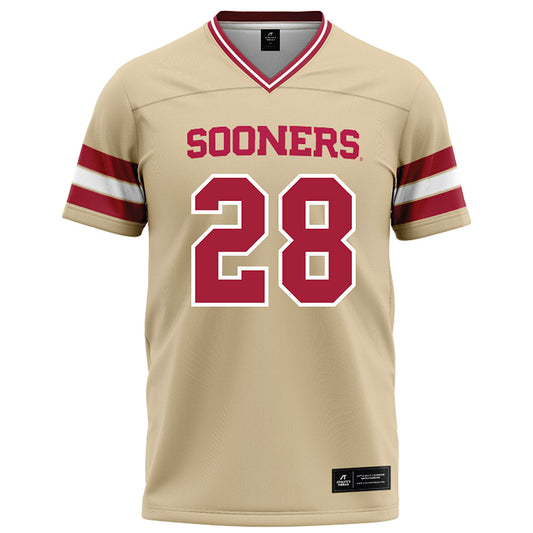 Oklahoma - NCAA Football : Marcus James - Cream Football Jersey-0