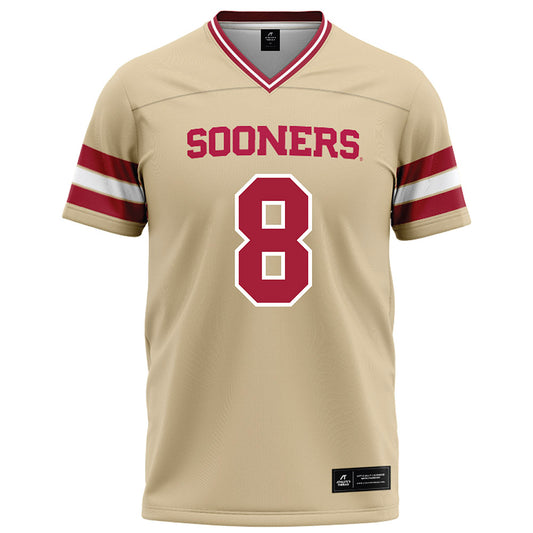 Oklahoma - NCAA Football : Bishop Thomas - Cream Football Jersey-0
