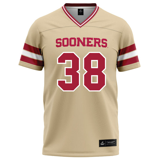 Oklahoma - NCAA Football : Owen Heinecke - Cream Football Jersey-0