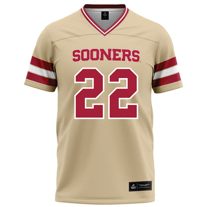 Oklahoma - NCAA Football : Trynae Washington - Cream Football Jersey-0